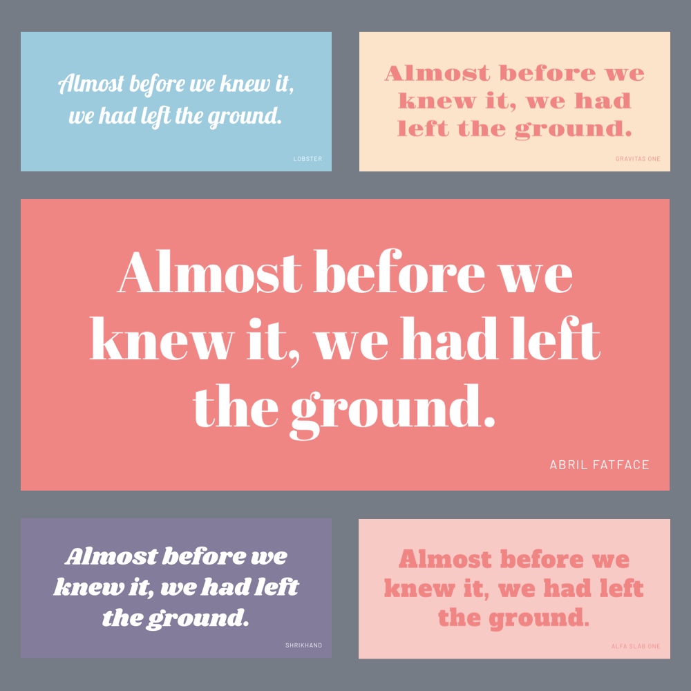 Display and Handwriting Fonts From Google That You Can Use Tastefully
