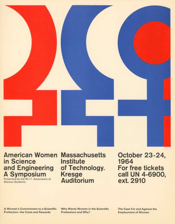 Poster by Jacqueline Casey – American Women in Science and Engineering. A Symposium, (MIT) – 1964