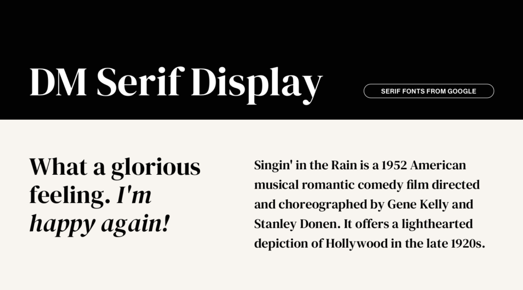 DM Serif Display from Google Fonts