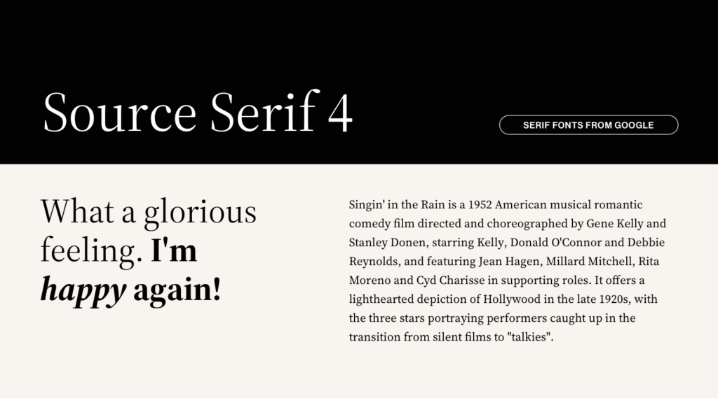 Source Serif 4 from Google Fonts